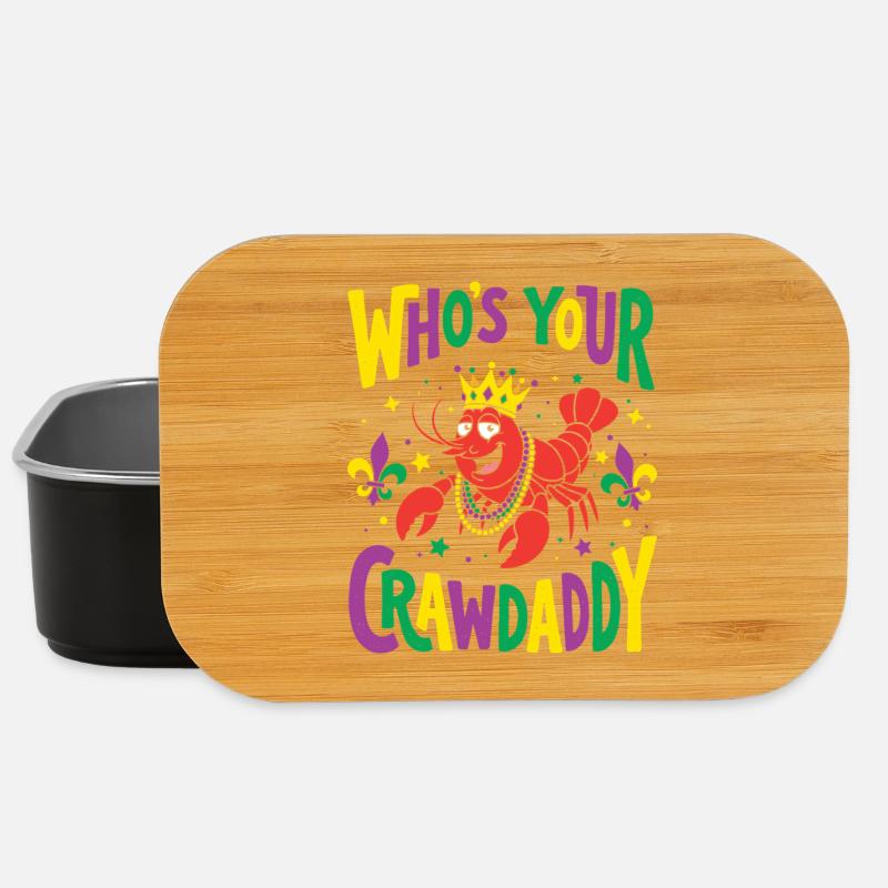 Wer ist dein Crawdaddy Lustiger Mardi Gras - Lunch Box - Schwarz