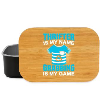 Thrift Shop Thrifter Is My Name Grabbing My Game - Lunch Box - Schwarz - Vorne