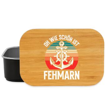 Ostsee Urlaub OH WIE SCHÖN IST FEHMARN Lustig - Lunch Box - Schwarz - Vorne