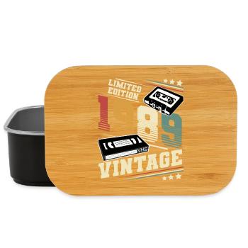 1989 Year of birth Year of manufacture Birthday vintage - Lunch Box - black - Front