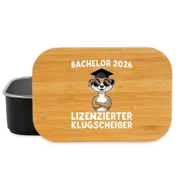 Idée cadeau pour le titre de licence 2026 - Boîte à goûter - noir - Devant