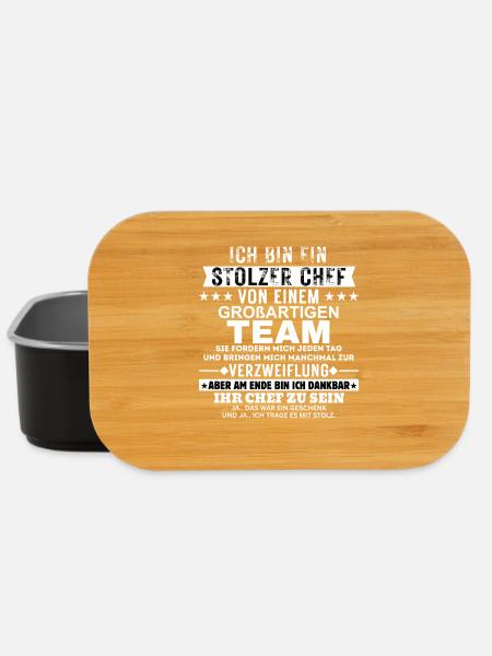 Stolzer Chef von einem großartigen Team Geschenk - Lunch Box - black