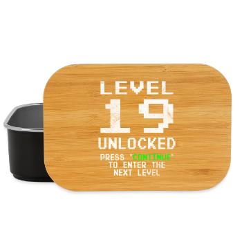 Gamer Level 19 Unlocked - Gaming - Lunch Box - Schwarz - Vorne