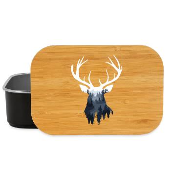 Hirsch, Wald, Natur, Wildnis, Outdoor, Tier - Lunch Box - Schwarz - Vorne