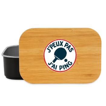 J'peux pas J'ai Ping - Boîte à goûter - noir - Devant