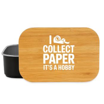 Je collectionne du papier, c’est un hobby - Boîte à goûter - noir - Devant