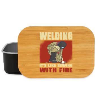 Schweißer Spruch Geschenke Für Metallbauer  - Lunch Box - Schwarz - Vorne
