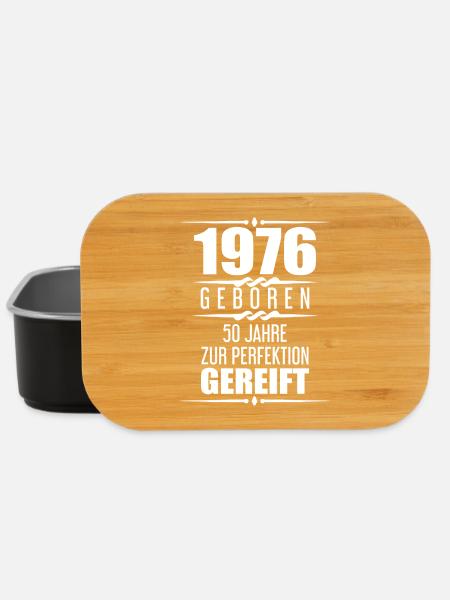1976 50th Anniversary Saying 50th Birthday Gift - Lunch Box - black