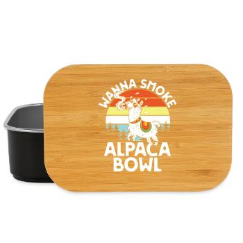 Alpaca Bowl Sunset Retro Forest - Lunch Box - black - Front