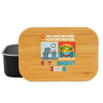 Work to Beach Funny GPS Tee Men & Woman Retired - Lunch Box - Schwarz - Vorne