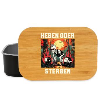 Kraftsportler HEBEN ODER STERBEN Lustiges - Lunch Box - Schwarz - Vorne