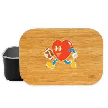 Herzläufer Football Cartoon - Lunch Box - Schwarz - Vorne
