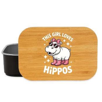 Nilpferd Sprüche Flusspferd Witz Nilpferd Geschenk - Lunch Box - Schwarz - Vorne