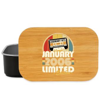 Retro-Geburtstagsgeschenk im Januar 2006 - Lunch Box - Schwarz - Vorne
