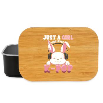 K-Pop Bunny with Headphones - Lunch Box - black - Front