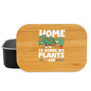 Maison où mes plantes sont amoureuses des plantes - Boîte à goûter - noir - Devant