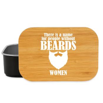Name For People Without Beards Women - Lunch Box - black - Front