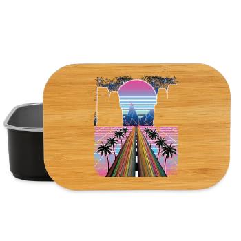 80er Retro Synthwave Vintage Streetwear - Lunch Box - Schwarz - Vorne