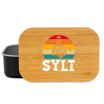 Nordsee Urlaub SYLT NORDSEE INSEL Lustiges - Lunch Box - Schwarz - Vorne