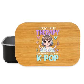 I Don't Need Therapy I Just Need To Listen K Pop - Lunch Box - black - Front