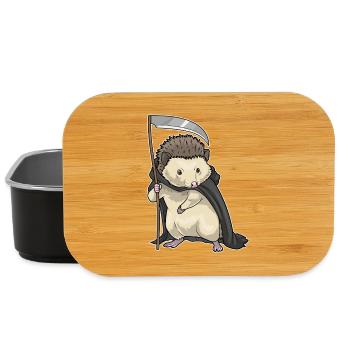 Hedgehog Halloween Grim Reaper - Lunch Box - black - Front