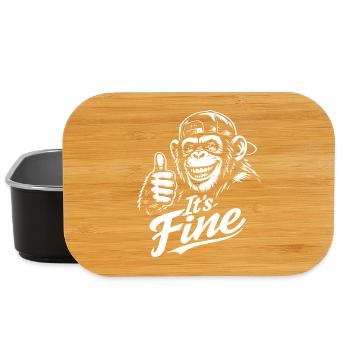 Happy Monkey Thumbs Up - Lunch Box - Schwarz - Vorne