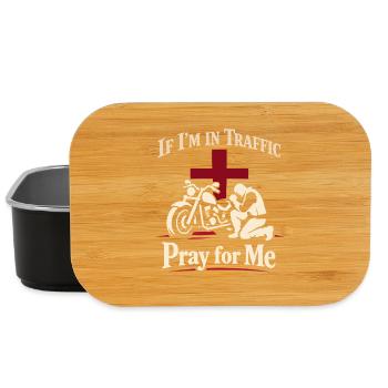 Motorrad-verkehrs-humor, Den Fahrer - Lunch Box - Schwarz - Vorne