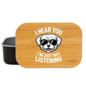 Maltese Sayings Dogs Funny Maltese Gift - Lunch Box - black - Front