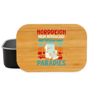 North Sea NORTH DIKE MY NORDIC PARADISE Funny - Lunch Box - black - Front