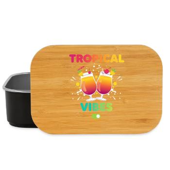 Tropical Vibes Holiday Mode - Lunch Box - black - Front