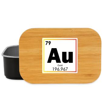Au Gold Chemistry Periodic Table - Lunch Box - black - Front