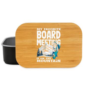 Snowboarding Snowboard Meeting Chairlift - Lunch Box - black - Front