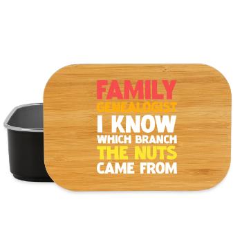 Familien Genealogie Spruch: Stammzweig Witz - Lunch Box - Schwarz - Vorne