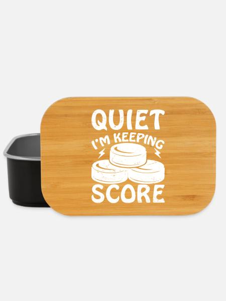 Quiet I'm keeping Score Hockey - Lunch Box - Schwarz