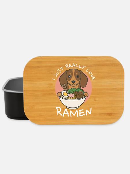 Japanische Ramen Dackel Nudelschale Anime Otaku - Lunch Box - Schwarz