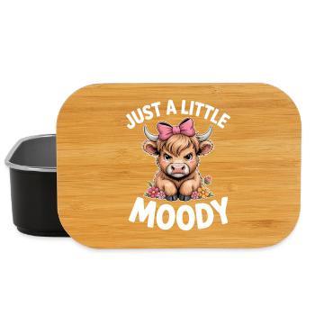 Hochlandrind Sprüche Launisch Lustiges Geschenk - Lunch Box - Schwarz - Vorne
