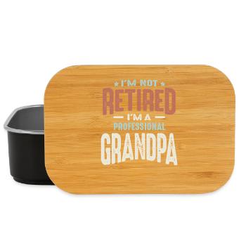 I'm Not Retired I'm a Professional Grandpa Funny  - Lunch Box - black - Front