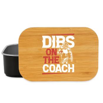 Dibs Ont The Coach Season Football Player Fan - Lunch Box - Schwarz - Vorne
