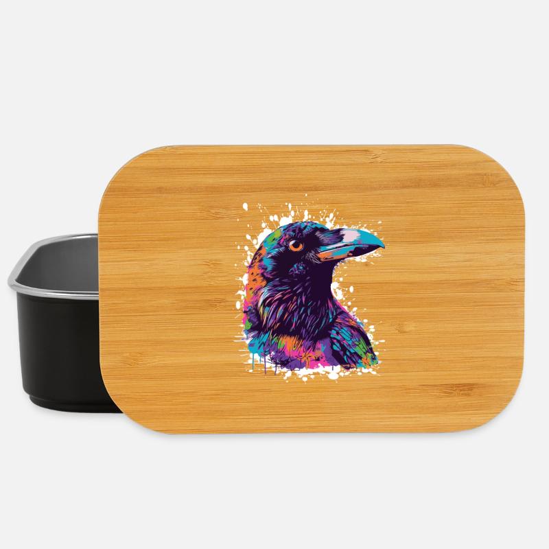 Rabe Tier Vogel - Lunch Box - Schwarz
