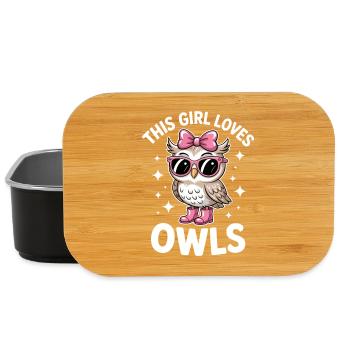 Eule Sprüche Eulen Lustiges Eulen Geschenk - Lunch Box - Schwarz - Vorne