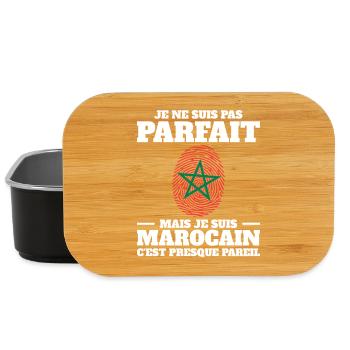 Je Suis Marocain Homme Maroc ADN - Boîte à goûter - noir - Devant