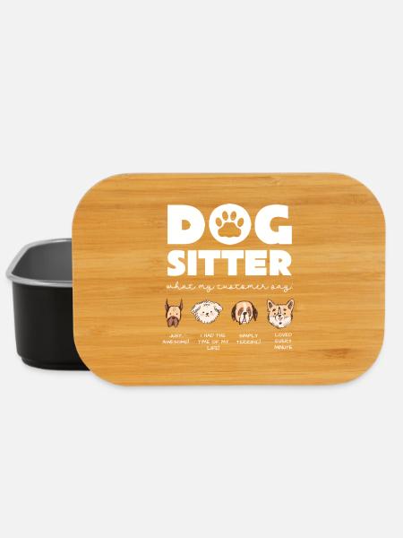 Hundesitter Humor: Niedliche Hunde Zeichnung - Lunch Box - Schwarz