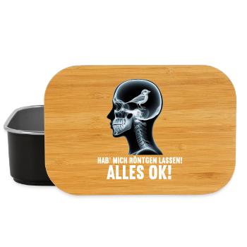 Hab Mich Röntgen Lassen Alles Ok Lustiges Spruch - Lunch Box - Schwarz - Vorne