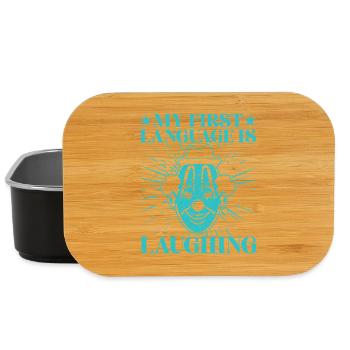 First Language Laughing Circus Performer Gift Idea - Lunch Box - Schwarz - Vorne