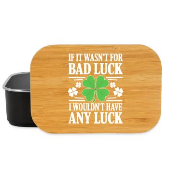 Humour drôle de malchance irlandaise à dire la Saint-Patrick - Boîte à goûter - noir - Devant