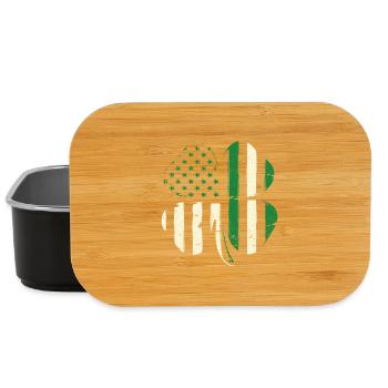 US-amerikanische Shamrock-Flagge St. Patrick's - Lunch Box - Schwarz - Vorne