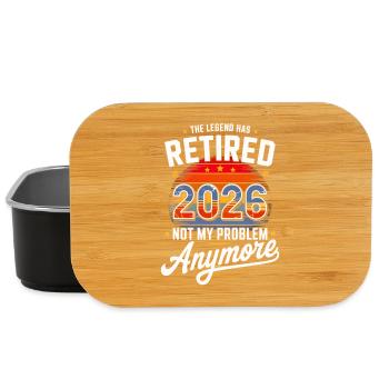Retired 2026 Funny Retirement Graphic Women Men - Lunch Box - black - Front