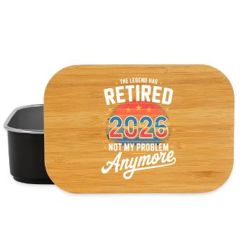 Retired 2026 Funny Retirement Graphic Women Men - Boîte à goûter - noir - Devant