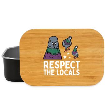 Respect the Locals Pigeons Coo - Lunch Box - black - Front