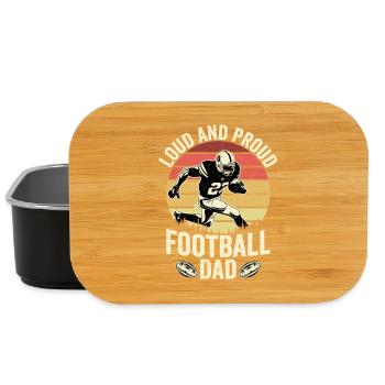 Loud And Proud Football Dad Player Fan Season - Lunch Box - Schwarz - Vorne
